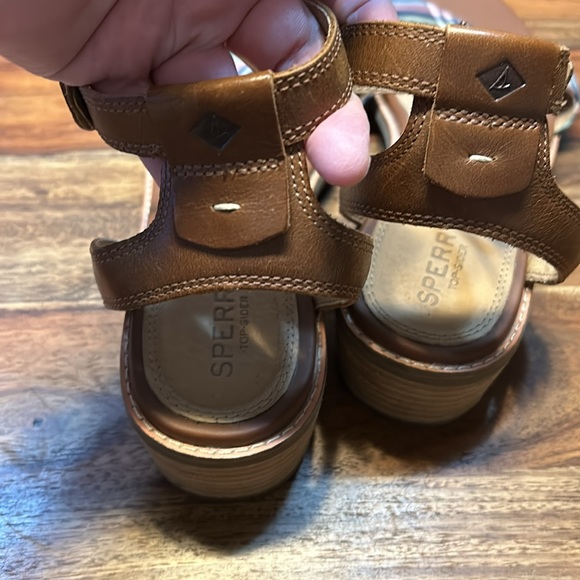 SPERRY - woman top sider seaport city sandals leather ankle straps size 9M - Picture 5 of 10